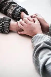 holding hands