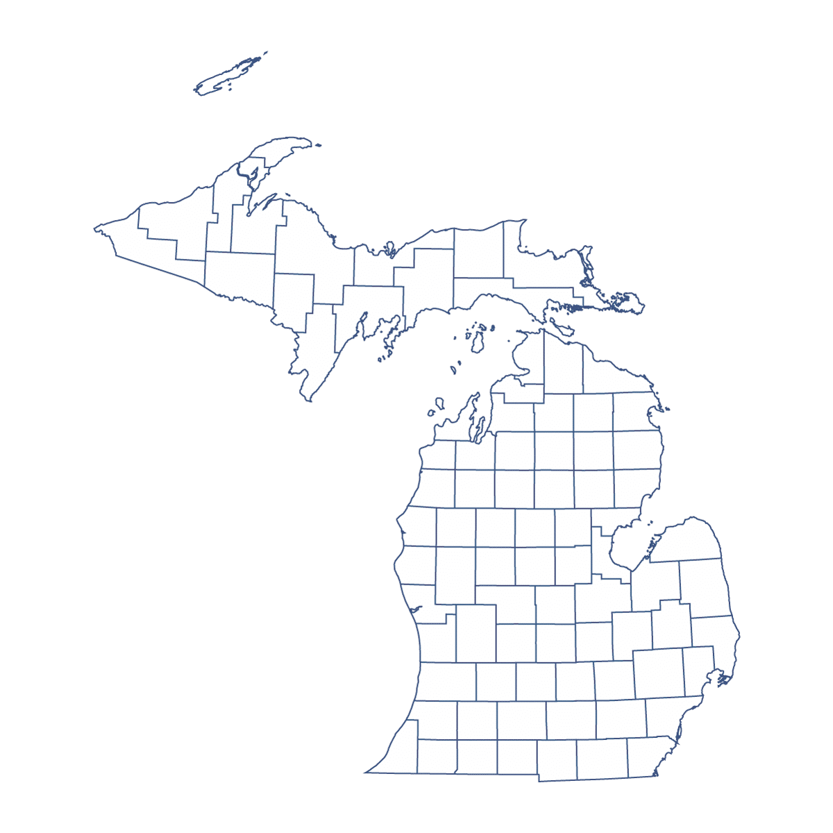 Michigan map
