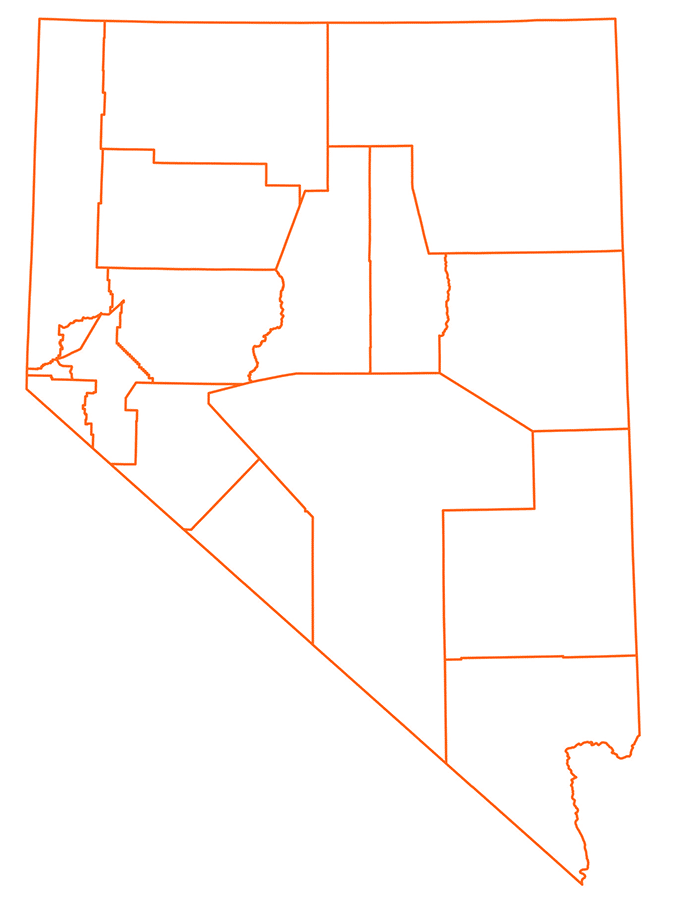 nevada state map counties