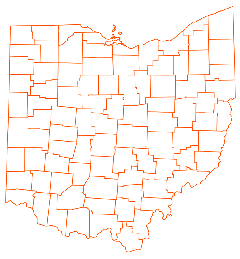 ohio state map counties